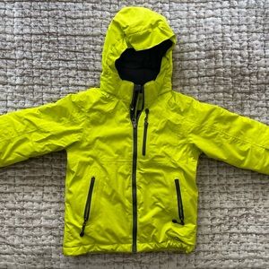 LL Bean boys neon yellow ski coat size 5/6 kids